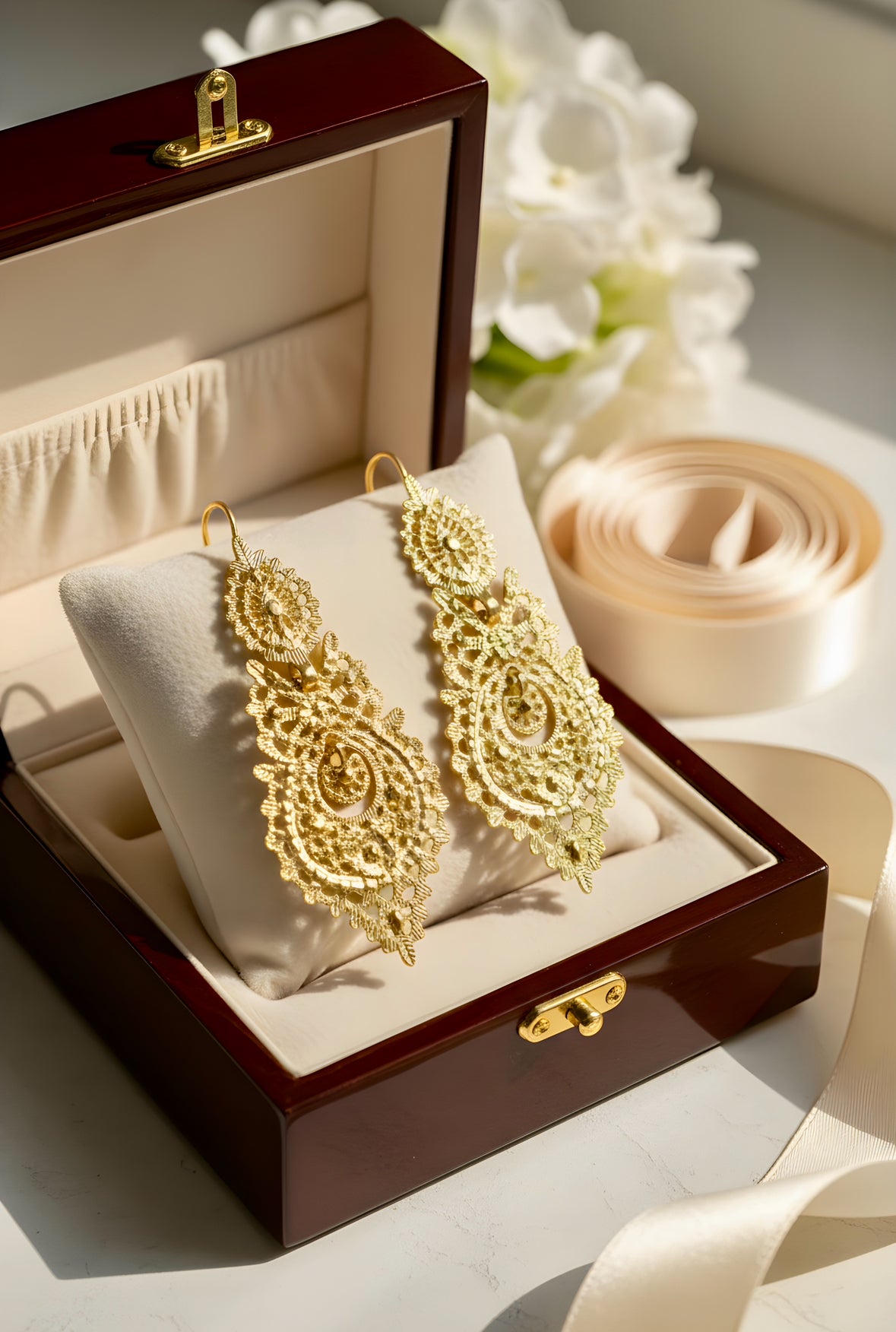 Brincos da Rainha (Plaqueado em Ouro) 5,5cm