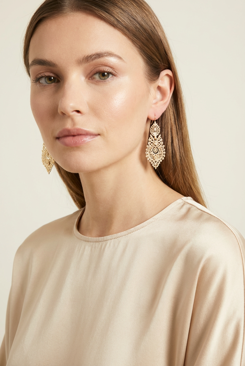 Queen's Earrings (Gold Plated)