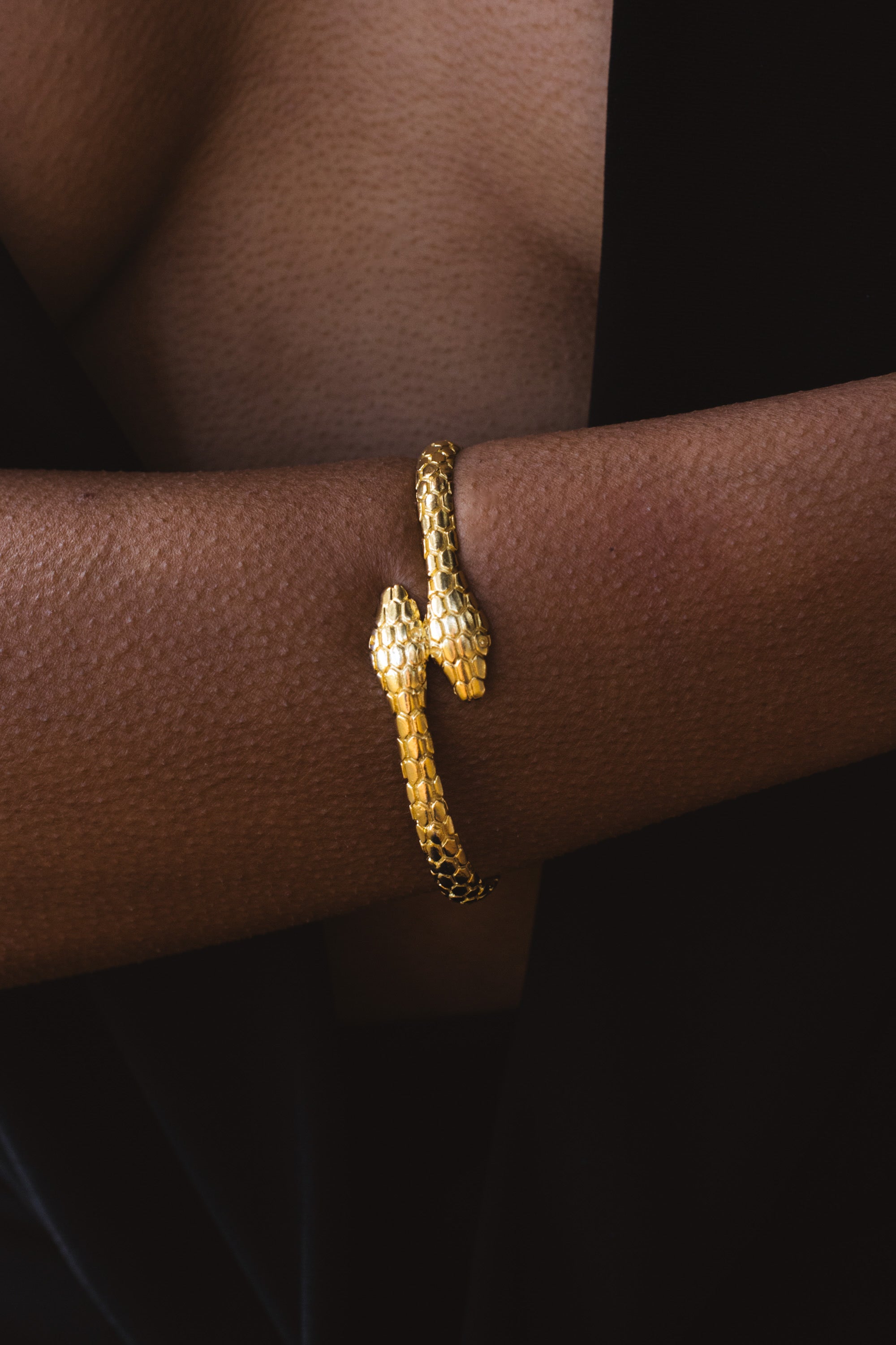 Cobra IV Bracelete Banhada em Ouro
