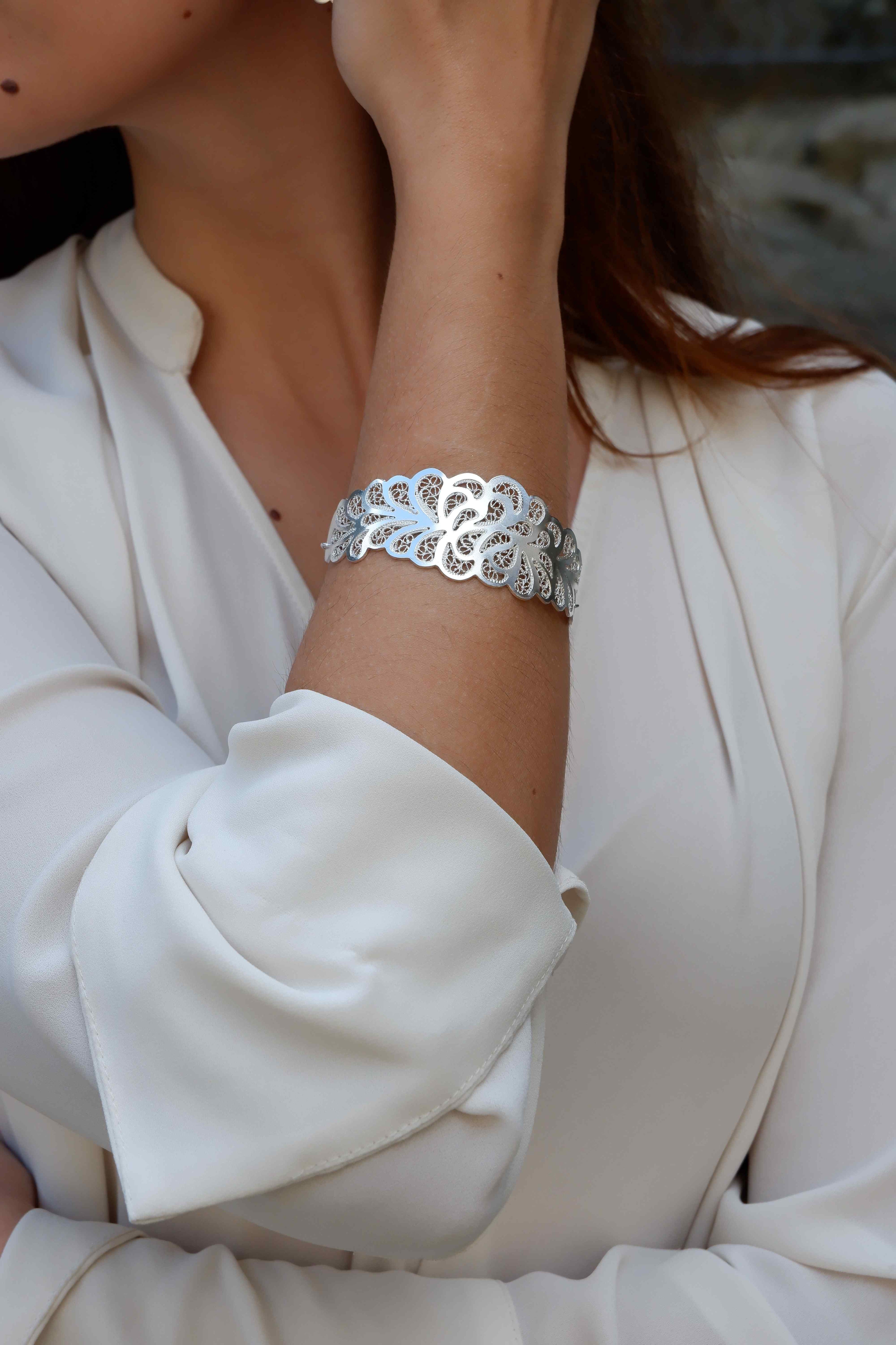 Cleopatra IV Bracelete Prateada