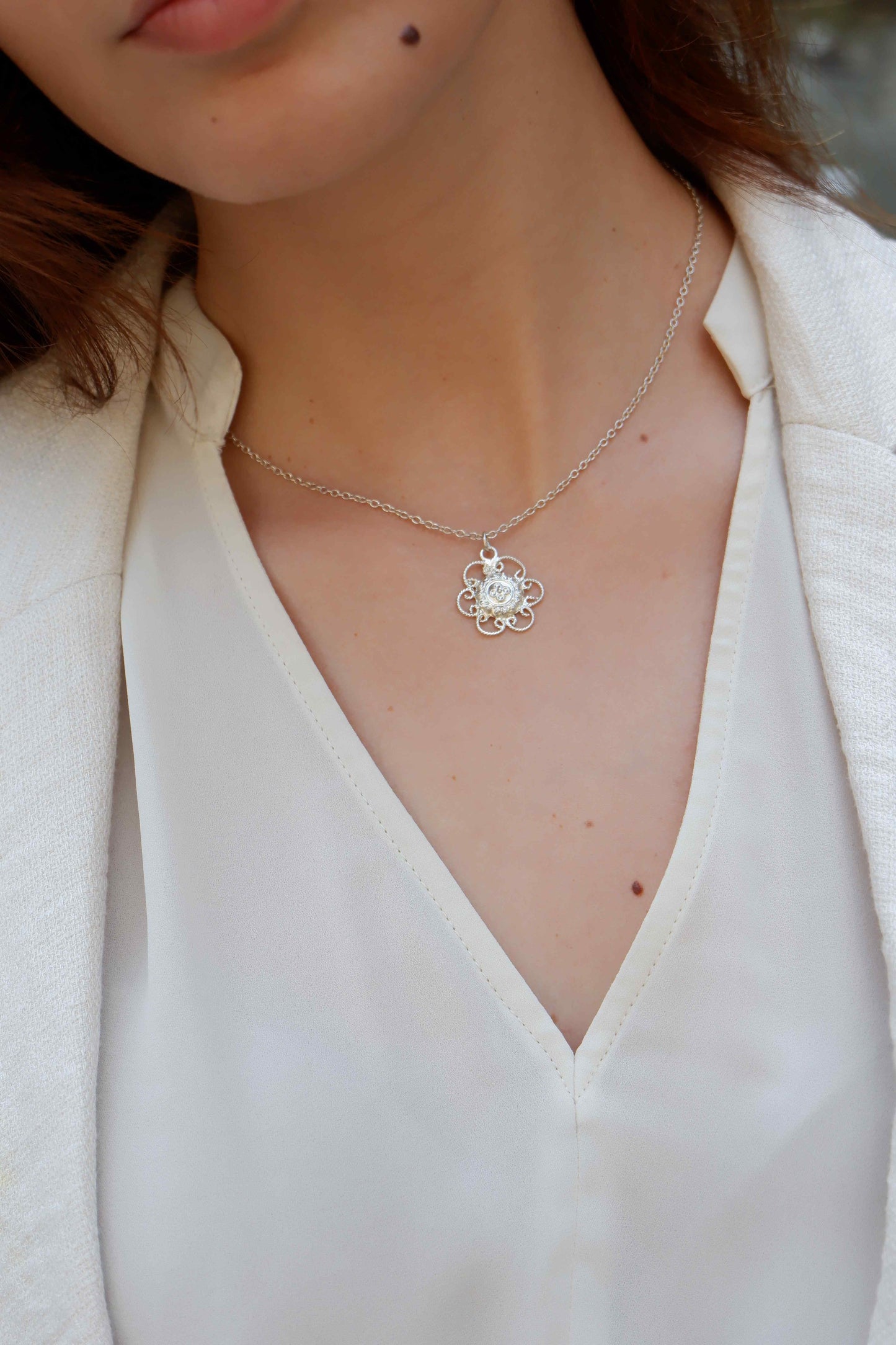 Caramujo I Colar Prateado