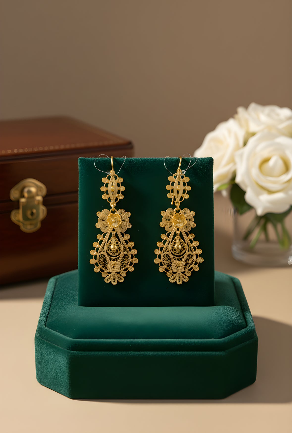 Brincos de Princesa (banhado em Ouro)