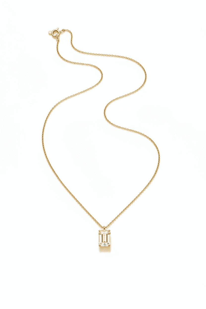 Anne I Colar Banhado em Ouro com Pedra Transparente