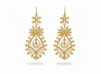 Brincos de Princesa II Banhados em Ouro 5cm