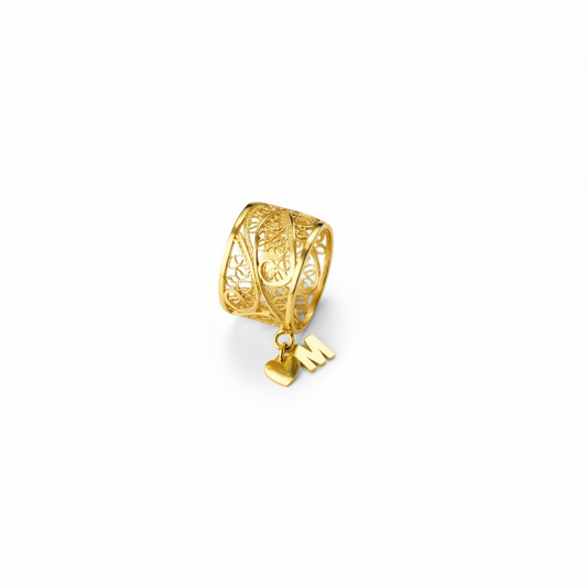 Mary III Anel Banhado em Ouro