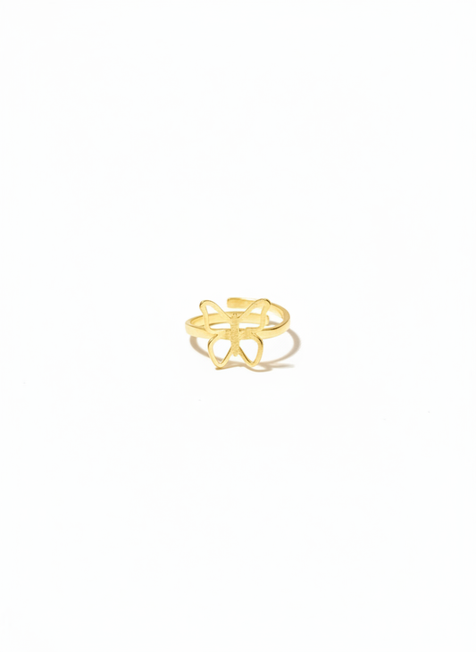 Metamorfose III Anel Banhado em Ouro
