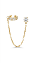 Agra II Brincos Banhado em Ouro com Brilhantes