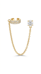Agra II Brincos Banhado em Ouro com Brilhantes
